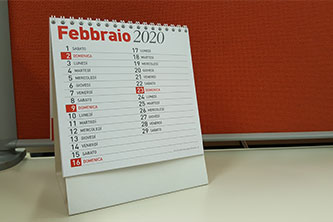 calendario di febbraio